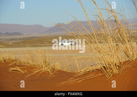 Blick auf die Straße von zur Sesriem Sossusvlei Düne, Namibie, Afrique Banque D'Images