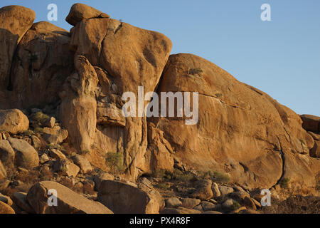 Elefanten Kopf, Bull's Party et Elephant's Head, Ameib Farm, Erongo, Namibie, Afrika Gebirge Banque D'Images