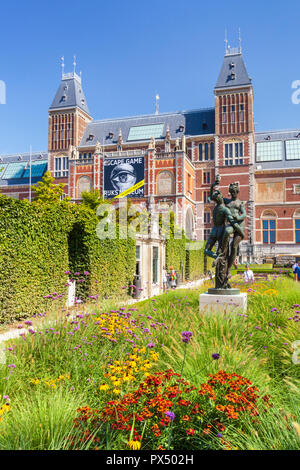 Rijksmuseum Amsterdam Amsterdam 19e siècle de la construction de maisons, la peinture hollandaise et chefs-d'une vaste collection d'art européen Hollande Pays-Bas Banque D'Images