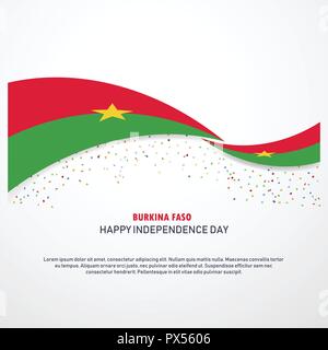 Joyeuse fête de l'indépendance du Burkina Faso Contexte Illustration de Vecteur