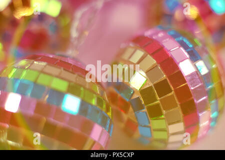Arrière-plan coloré boule disco close up Banque D'Images