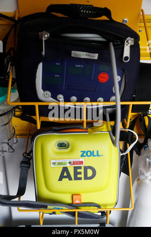 Service d'incendie. Véhicule d'urgence. La France. Banque D'Images