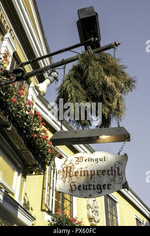 Vienne, restaurant à vins traditionnelle Heuriger à Grinzing, Reinprecht, Autriche, 19. district, Grinzing Banque D'Images