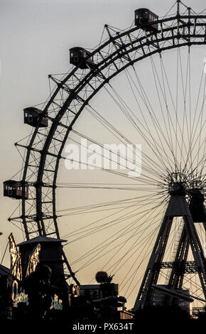 Ferry géant roue (Riesenrad), Prater Vienne, Autriche, Vienne, diversifié, Prater Banque D'Images