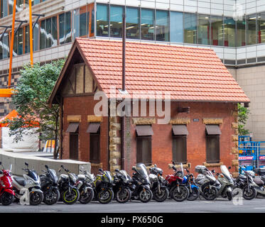 Période Russie station de pompage des eaux usées dans la région de Sussex Street Sydney NSW Australie. Banque D'Images