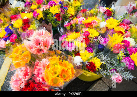 Marché aux fleurs sur le marché aux fleurs Road, Mongkok, Kowloon, Hong Kong, Chine. Banque D'Images