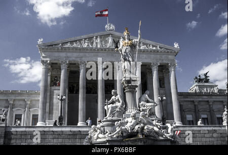 Le Parlement de Vienne, Autriche, Vienne, 1 district, le parlement. Banque D'Images