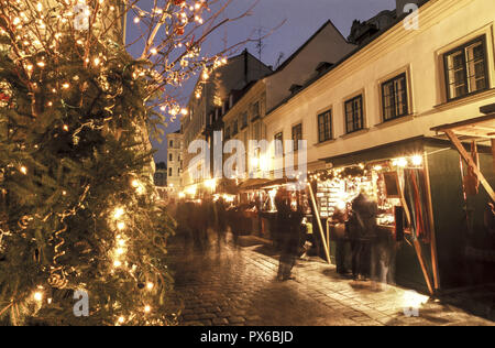 Marché de Noël à Spittelberg viennois, l'Autriche, Vienne, 7. District, Spittelberg Banque D'Images