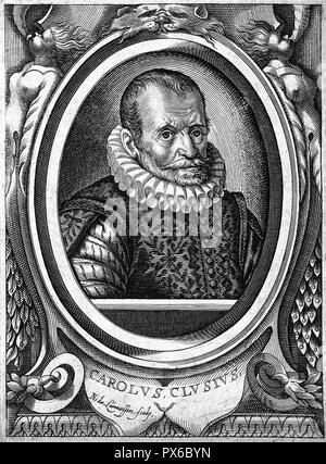 CAROLUS CRUSIUS 1526-1609) Botaniste flamand et de l'horticulteur Banque D'Images