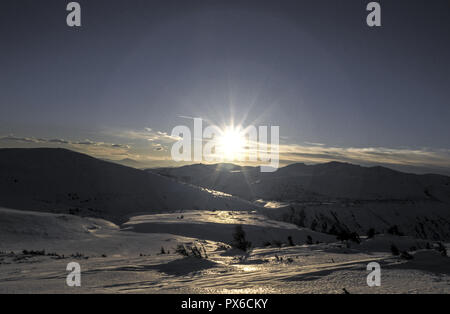Schneeberg montagne en hiver, l'Autriche, Basse Autriche, Schneeberg Rax, montagne Schneeberg Banque D'Images