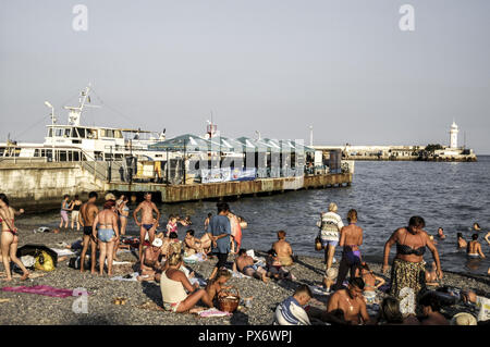 La Crimée, Yalta, Ukraine, promenade côtière, Jalta Banque D'Images