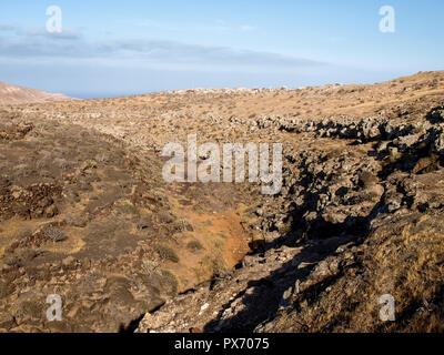 Lanzarote, Espagne - juin 7, 2017 : La ville de stratifié sur desert Banque D'Images