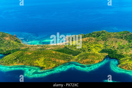 Vue sur les îles, les Philippines. L'espace de copie pour le texte. Vue d'en haut Banque D'Images