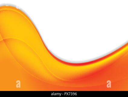 Orange Abstract vector background des vagues lisses Illustration de Vecteur