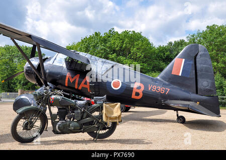 Westland Lysander Seconde Guerre mondiale avion de la Royal Air Force de la RAF utilisé pour des vols clandestins de nuit avec des agents ou des espions vers la France en temps de guerre Banque D'Images