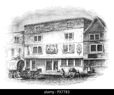 La Fortune Playhouse, fondé sur 1600, a été un théâtre historique à Londres. Elle était située entre la rue Whitecross et la Ruelle d'or moderne, juste en dehors de la ville de Londres et a été contemporaine de Shakespeare's Globe, le Swan et autres. Le Parlement a ordonné à tous les théâtres fermés en 1642, et la fortune est entrée une lente mais irréversible déclin. En 1649, les soldats ont tiré vers le bas l'étape et la galerie sièges. Par la restauration, il a partiellement effondré, et a été vendu à la ferraille. Banque D'Images