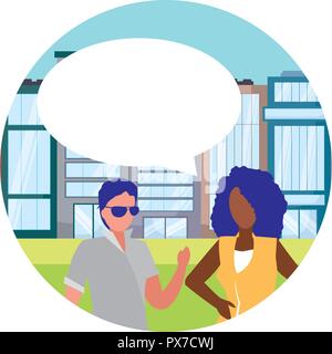 Businesspeople having a conversation sur fond blanc, vector illustration Illustration de Vecteur