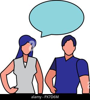 Businesspeople having a conversation sur fond blanc, vector illustration Illustration de Vecteur