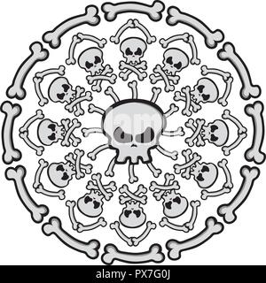 Os garland isolated on white Illustration de Vecteur