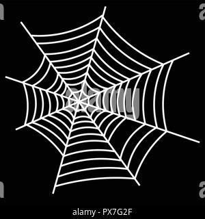 L'icône de l'Halloween : Le Sticky Spider Web Illustration de Vecteur