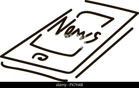 Icône vecteur Smartphone, symbole de téléphone. Conception simple, plat pour le web ou application mobile. simple croquis style stylo. télévision symbole iconique Illustration de Vecteur