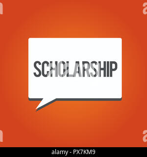 Écrit remarque montrant l'érudition. Photo d'affaires mettant en vedette Grant ou un paiement effectué à l'appui de l'éducation Études théoriques. Banque D'Images