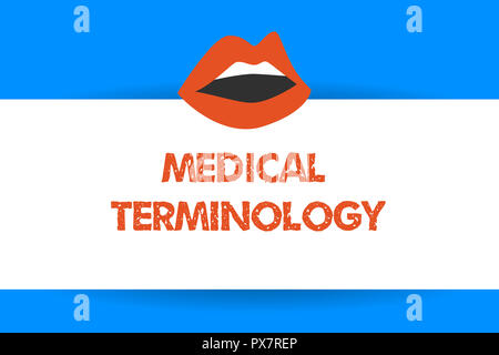 Écrit remarque montrant la terminologie médicale. Photo d'affaires mettant en valeur le langage utilisé pour décrire précisément l'huanalysis corps. Banque D'Images