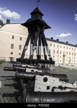 Uppsala, château, musée d'art en bois, horloge, réveil Gunilla, Suède, Uppland Banque D'Images