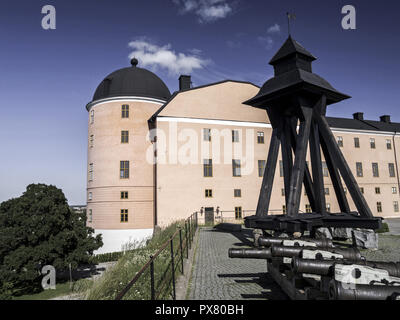 Uppsala, château, musée d'art en bois, horloge, réveil Gunilla, Suède, Uppland Banque D'Images