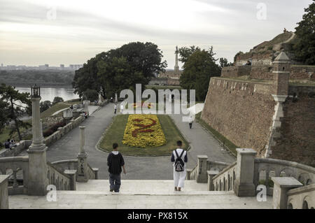 Beograd, Kalemegdan Park, de la rivière Save, Serbie- Monténégro, Belgrade Banque D'Images