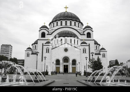 Beograd, église du Saint Sava dans la partie ville Vracar, Serbie- Monténégro, Belgrade Banque D'Images