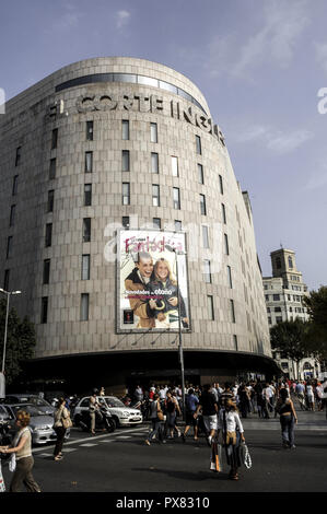 Barcelone, shoppingcenter El Corte Ingles, Espagne, Catalania Banque D'Images