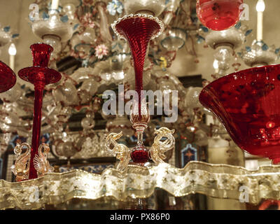 Venise, avec affichage des objets fabriqués à partir de verre de Murano, Italie, Vénétie Banque D'Images