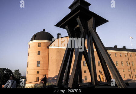 Uppsala, château, musée d'art en bois, horloge, réveil Gunilla, Suède, Uppland Banque D'Images