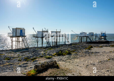 Carrelets (cabanes de pêcheurs), Saint Palais sur Mer, Charente Maritime, Nouvelle Aquitaine, France Banque D'Images