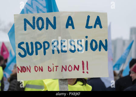 Créteil : contre la disparition du département de val-de-marne et de ses services publics locaux Banque D'Images