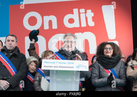 Créteil : contre la disparition du département de val-de-marne et de ses services publics locaux Banque D'Images