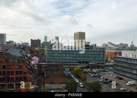 Le centre-ville de Manchester skyline de Miller Street dans le quartier du nord Banque D'Images