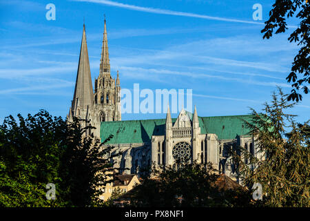 Cathédrale de Notre Dame, Chartres, France Banque D'Images