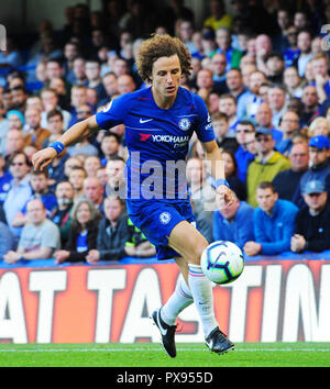 Londres, Royaume-Uni. 20 Oct, 2018. David Luiz de Chelsea au cours de la Premier League match entre Chelsea et Manchester United à Stamford Bridge le 20 octobre 2018 à Londres, en Angleterre. (Photo de Zed Jameson/phcimages.com) : PHC Crédit Images/Alamy Live News Banque D'Images