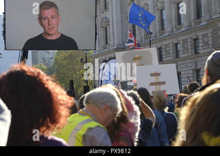 Londres, Royaume-Uni, 20 octobre 2018. Le vote du peuple mars . Crédit : Martin Kelly/Alamy Live News. Banque D'Images