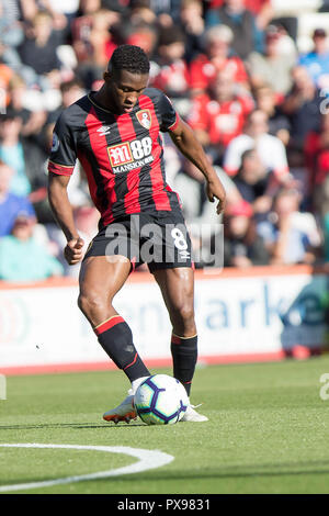 Jefferson Lerma de Bournemouth, au cours de la Premier League match entre l'AFC Bournemouth et Southampton au stade de vitalité, Bournemouth, Angleterre le 20 octobre 2018. Photo de Simon Carlton. Usage éditorial uniquement, licence requise pour un usage commercial. Aucune utilisation de pari, de jeux ou d'un seul club/ligue/dvd publications. Banque D'Images