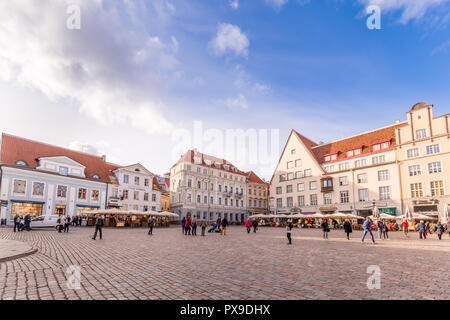 Place de l'hôtel de ville Tallinn Estonie Banque D'Images