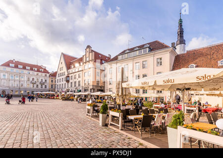 Place de l'hôtel de ville Tallinn Estonie Banque D'Images