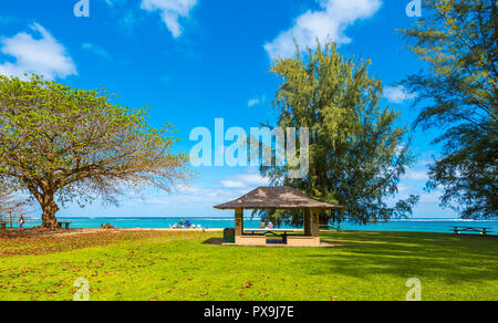 Vue du belvédère sur la plage, Kauai, Hawaii, USA. L'espace de copie pour le texte Banque D'Images