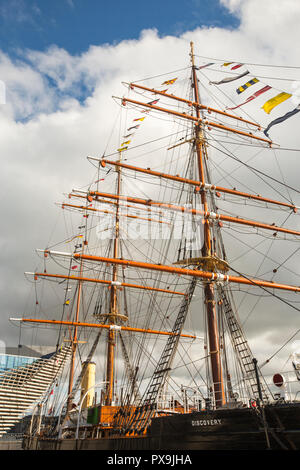 La découverte RSS, le premier bateau de prendre Scott et Shakleton à l'Antarctique, dans la région de Dundee, Ecosse, Royaume-Uni. Banque D'Images