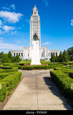 Le bâtiment du Capitole et motifs de Louisiane à Baton Rouge. Le plus haut bâtiment de capitol dans le nous. L'honorable Huey P Long Banque D'Images