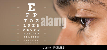 Test des yeux Banque D'Images