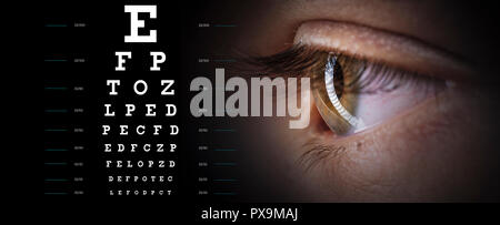 Test des yeux Banque D'Images