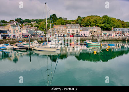 Padstow, Cornwall, Angleterre - 05 octobre 2018 : Le port du petit village dans le Nord de Padstow Cornwall, Angleterre. Banque D'Images